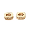 Brass Micro Pave Cubic Zirconia European Beads KK-K374-14G-1