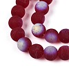 Frosted Transparent Glass Beads Strands LS-GLAA-T032-T10mm-MBB20-3
