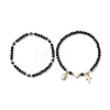 2Pcs 2 Style Natural Gemstone & Lampwork Evil Eye Beaded Stretch Bracelets Set BJEW-JB09030-3