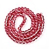 Baking Paint Transparent Glass Beads Strands DGLA-N011-8mm-06-2