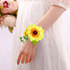 Silk Cloth Imitation Flower Wrist AJEW-CP0001-39-5