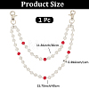 1Pc Polymer Clay Rhinestone Round Beaded Pants Chain Belts for Women AJEW-CN0007-10B-2