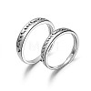 SHEGRACE Adjustable Rhodium Plated 925 Sterling Silver Couple Rings JR238A-1