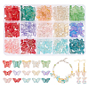   180Pcs 15 Style Transparent Spray Painted Glass Beads GLAA-PH0002-43-2