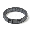 Natural Black Stone Beads Stretch Bracelets for Women Men BJEW-C097-06-12-2