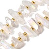 Electroplated Natural Quartz Crystal Beads Strands G-F800-F11-1