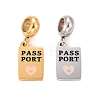 304 Stainless Steel European Dangle Charms STAS-I192-26-01-1