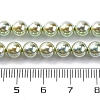 UV Plating Pearlized Glass Pearl Beads Strands GLAA-F128-01A-T14-2