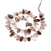 Natural Black Gold Rutilated Quartz Beads Strands G-Z091-A29-2