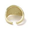 Brass Micro Pave Cubic Zirconia Open Cuff Ring RJEW-K256-50G-3