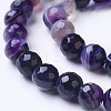 Natural Striped Agate/Banded Agate Beads Strands G-G753-07-6mm-3