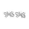 Rack Plating Brass Micro Pave Cubic Zirconia Stud Earring EJEW-C086-04P-1