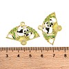 Golden Plated Alloy Enamel Connector Charms ENAM-Z017-15G-03-3