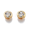 Brass Micro Pave Clear Cubic Zirconia Beads KK-G432-02A-G-2