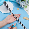 Polyester Stripe Pattern Ribbon OCOR-WH0078-526B-02-3
