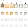 Unicraftale DIY Blank Square Pendant Making Kit DIY-UN0005-46-1