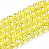 Electroplate Transparent Glass Beads Strands GLAA-T032-T4mm-AB12-1