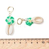 Polymer Clay 3D Flower Hoop Earrings EJEW-JE06968-5