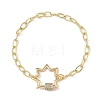Brass Paperclip Chain Bracelets BJEW-JB14225-3
