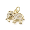 Brass Micro Pave Black Cubic Zirconia Charms CU-L001-18G-05-1