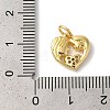 Valentine's Day Rack Plating Brass Clear Cubic Zirconia Pendants KK-Z056-12G-3