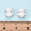 925 Sterling Silver Pave Clear Cubic Zirconia Flat Round Charms STER-T008-69S-03-4