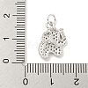 Rack Plating Brass Micro Pave Clear Cubic Zirconia Pendants KK-B093-02A-P-3