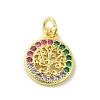 Brass Micro Pave Cubic Zirconia Charms KK-M283-27B-02-1