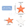 40Pcs 10 Colors 201 Stainless Steel Enamel Charms STAS-DC0003-94-2