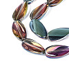 Electroplate Transparent Glass Beads Strands EGLA-N055-02I-3