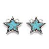 Alloy Pendants with Synthetic Turquoise PALLOY-TADZ0001-03AS-2