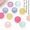 Rubberized Style Transparent Acrylic Beads OACR-K009-05-1
