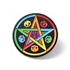 Rainbow Color Pride Flag Star & Skull Enamel Pin JEWB-G019-01EB-1