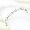 4MM 304 Stainless Steel Textured Paperclip Chain Bracelets for Man and Women SA-CBAB767-11P-3