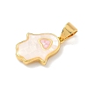 Brass Enamel Pendants KK-H534-10G-01-2