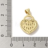 Rack Plating Brass Micro Pave Cubic Zirconia Pendants KK-P272-10G-3