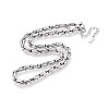 6MM 304 Stainless Steel Textured Rope Chain Necklaces for Men NJEW-N062-01P-2