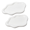 2Pcs 2 Styles Cloud Porcelain Jewelry Plate AJEW-GO0005-13-1