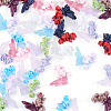 40Pcs 8 Styles Luminous Resin Butterfly with Flower Cabochons CRES-TA0001-98-3