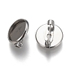 Tarnish Resistant 304 Stainless Steel Brooch Findings X-STAS-F191-04P-12mm-1