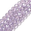 Electroplate Glass Beads Strands X-EGLA-Q129-01B-1