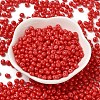6/0 Opaque Baking Paint Glass Seed Beads SEED-M012-02A-20-2