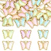 12Pcs 6 Colors Alloy Glass Pendants GLAA-YW0005-67-1