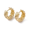 Rack Plating Brass Twist Thick Hoop Earrings for Women EJEW-F294-16G-2