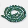 Electroplate Opaque Solid Color Glass Beads Strands EGLA-A044-P8mm-L09-2