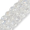 Transparent Electroplate Glass Beads Strands EGLA-N013-T4mm-B-M-2