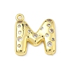 Brass Micro Pave Clear Cubic Zirconia Pendants KK-I476-02G-M-1