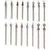 16Pcs 8 Styles Tibetan Style Zinc Alloy Tassels Big Pendants TIBEP-PH0001-91-1