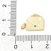 Brass Micro Pave Clear Cubic Zirconia Charms KK-G522-31G-3