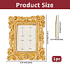 4-Slot Photo Frame Resin Finger Ring Organizer Holder with Cotton and Linen Mat and Iron Support RDIS-WH0016-20-2